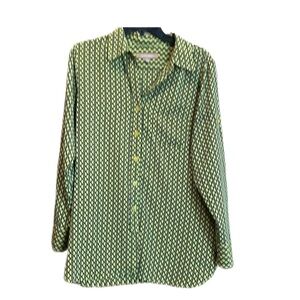 Ellen Tracy black and yellow blouse size small